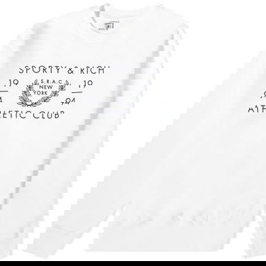 Пуловер Sporty & Rich SRAC Crew Sweat Бяло | CRAW2334WH, 0