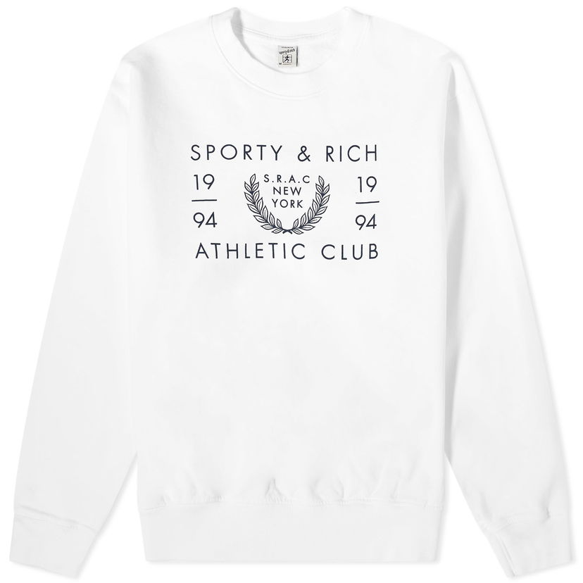 Пуловер Sporty & Rich SRAC Crew Sweat Бяло | CRAW2334WH