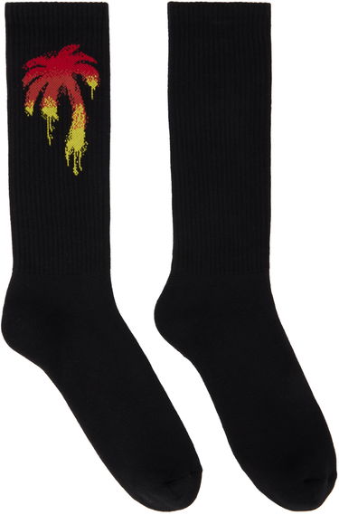 Чорапи Palm Angels Gradient Palm Socks Черно | PMRA001F23FAB0021025, 0