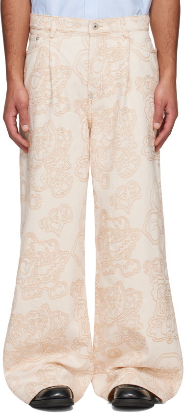 Панталони KENZO Kenzo Paris VERDY Edition Buggy Fit Jeans Бежово | FF55DP4196W1, 0