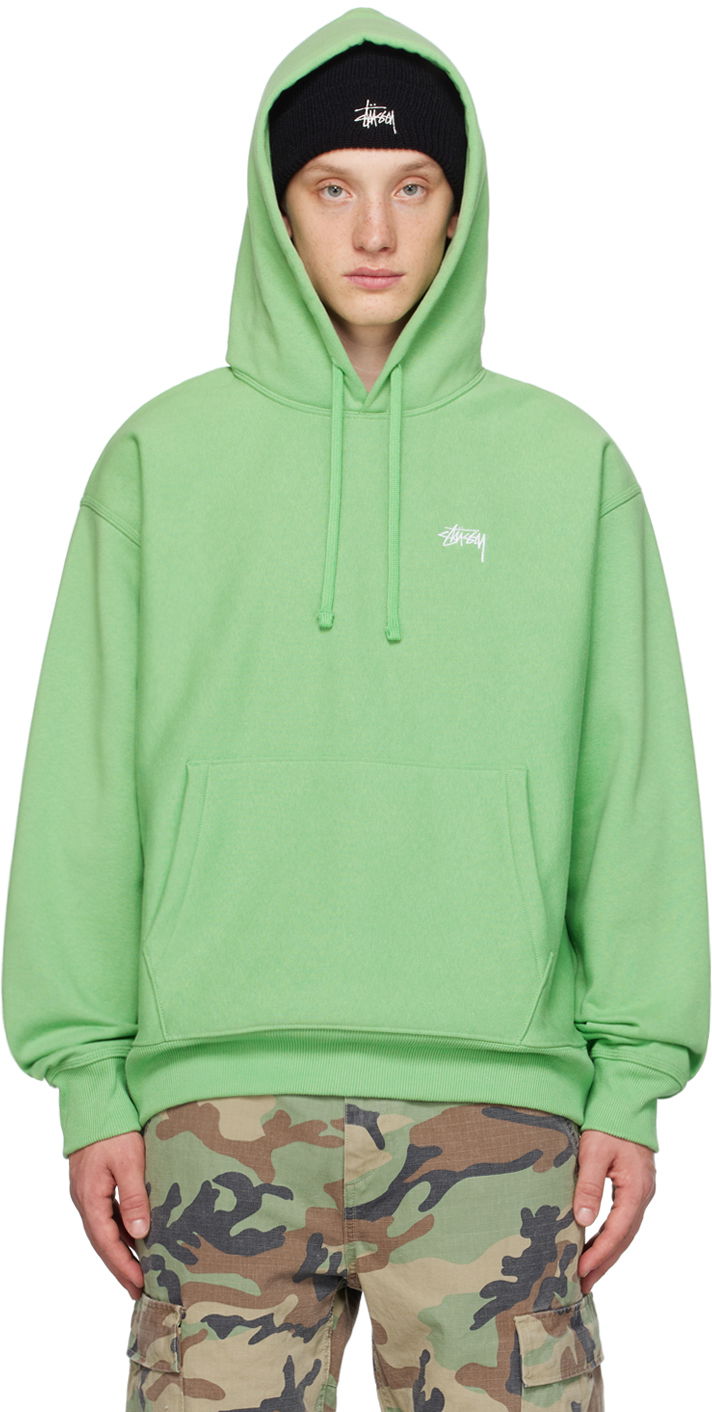 Суитчър Stüssy Embroidered Hoodie Зелено | 118532, 0