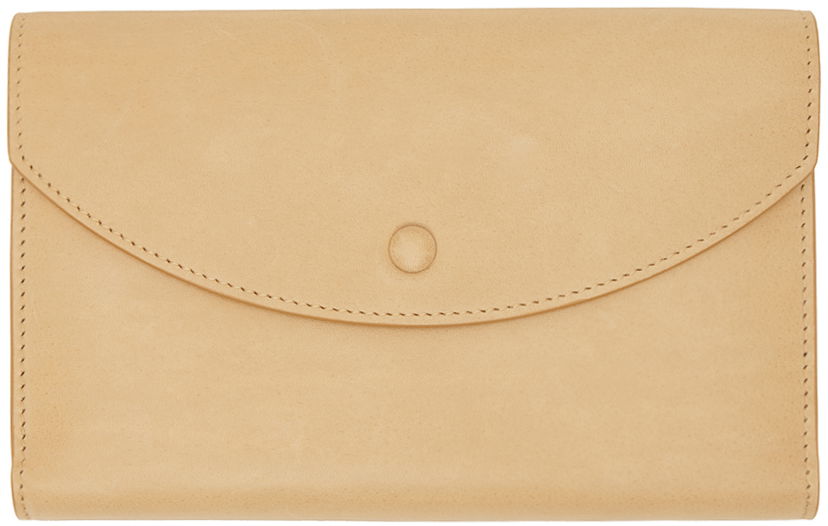 Портфейл The Row Leather Envelope Wallet Бежово | W1677-L72