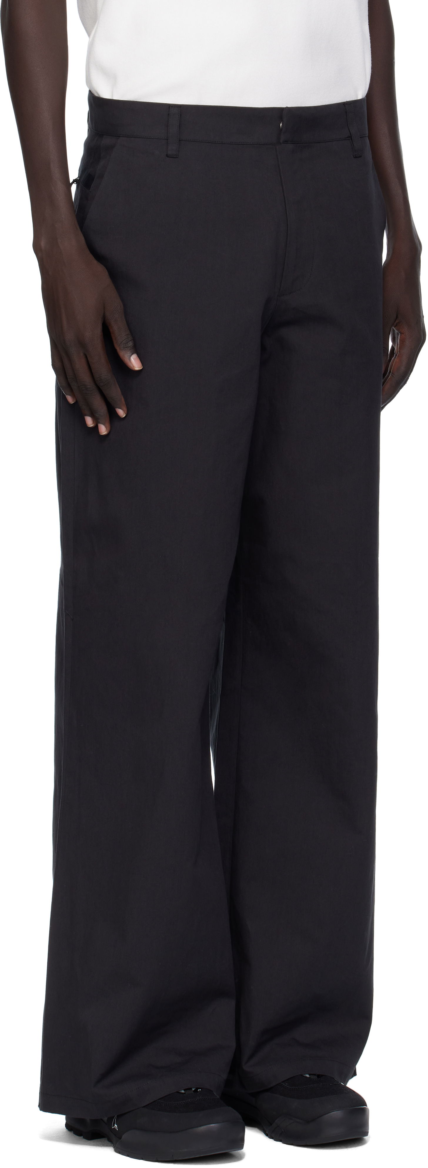 Панталони HELIOT EMIL Heliot Emil Kathemera Wide Leg Trousers Черно | AW25_M_10_210_BLK01, 1