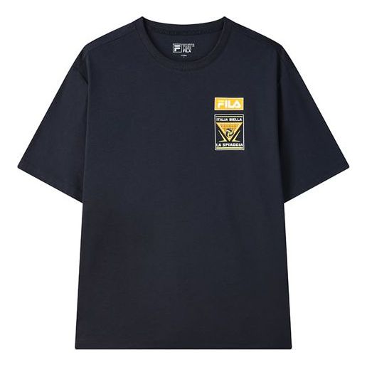 Тениска FILA Loose Fit Graphic Print T-Shirt Тъмно синьо | F11M128163F-NV