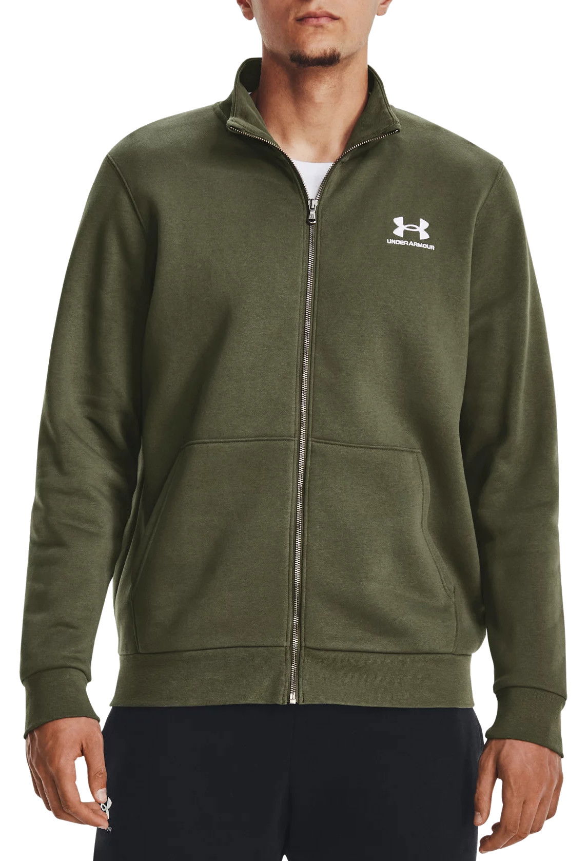 Суитчър Under Armour Essential Fleece Track Sweatshirt Зелено | 1381035-390, 0