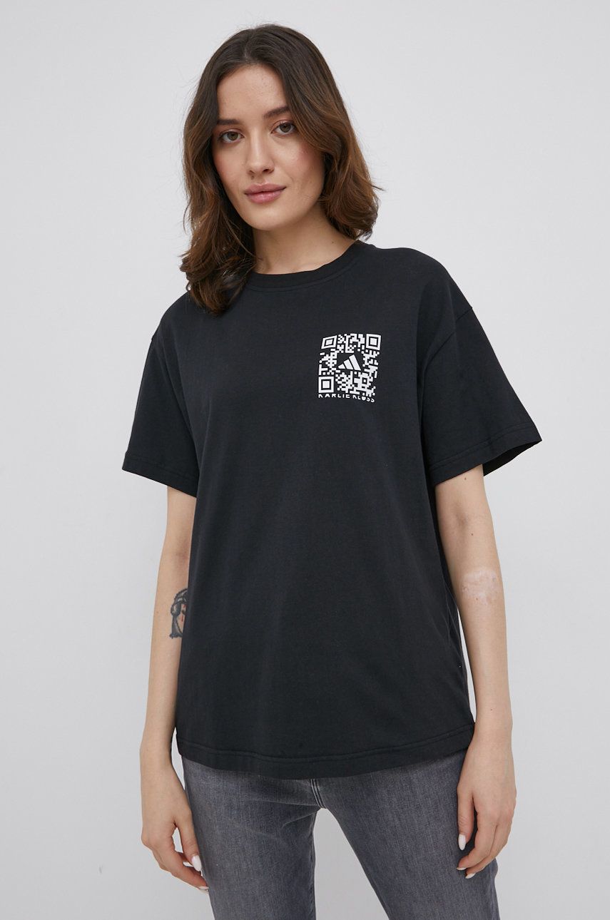 Тениска adidas Performance Performance X Karlie Kloss T-Shirt Черно | HB1438, 0