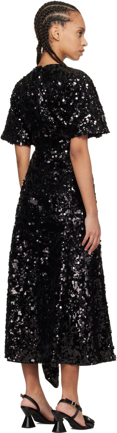 Pокля GANNI GANNI Velvet Sequin Maxi Dress Черно | T4044, 2