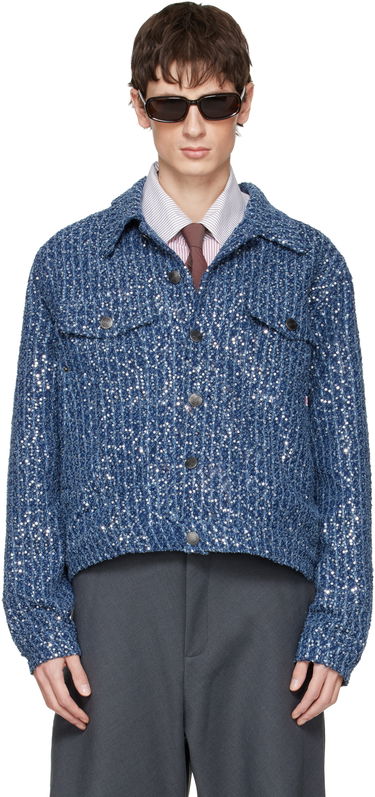 Яке Charles Jeffrey Loverboy Charles Jeffrey LOVERBOY Sequined Art Denim Jacket Синьо | 052010101, 0