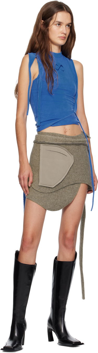 Пола Ottolinger Ottolinger Scuba Asymmetrical Miniskirt Зелено | 109-302109-01, 3