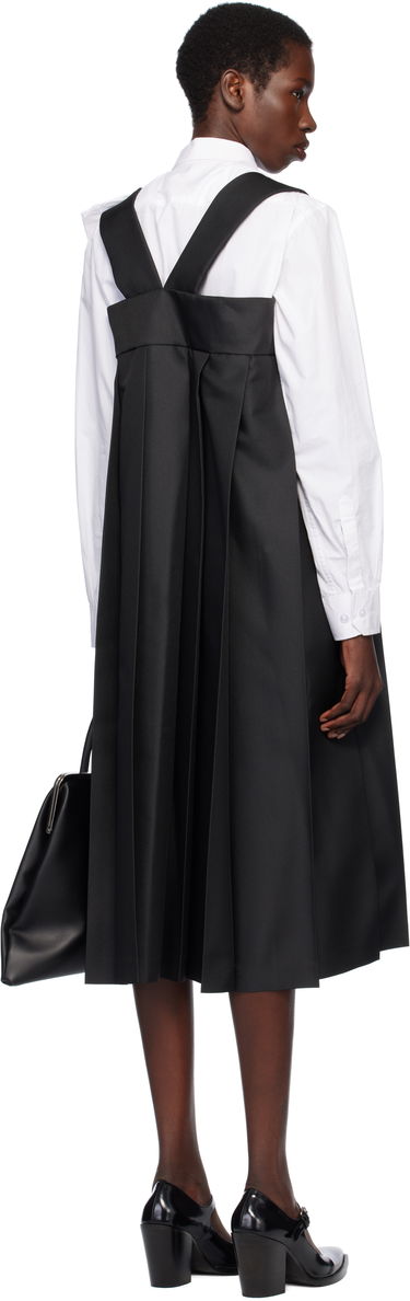 Pокля Comme des Garçons Comme des Garçons Gabardine Midi Dress Черно | RO-A005-051-1, 2