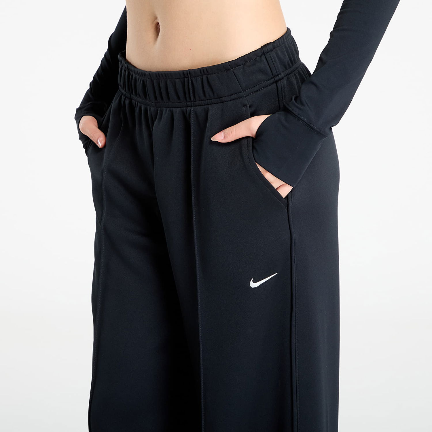 Спортни панталони Nike Sportswear Mid-Rise Wide-Leg Track Pants Черно | IH8514-010, 1