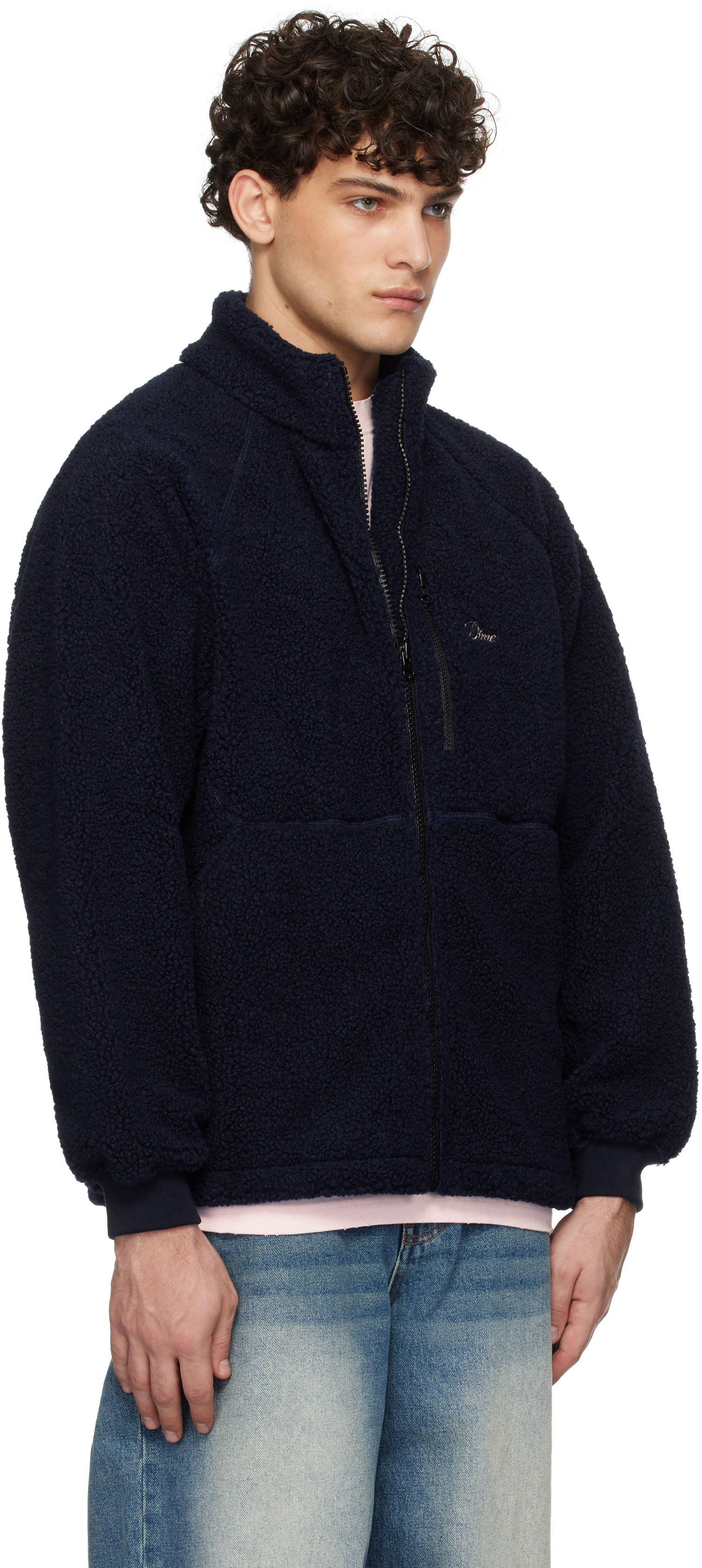 Суитчър Dime Polar Fleece Sherpa Zip Jacket Тъмно синьо | DIMEHO246NVY, 1