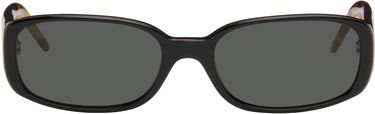 Слънчеви очила Casablanca Slim Square-Frame Tortoiseshell Temples Черно | EW-078-01, 0