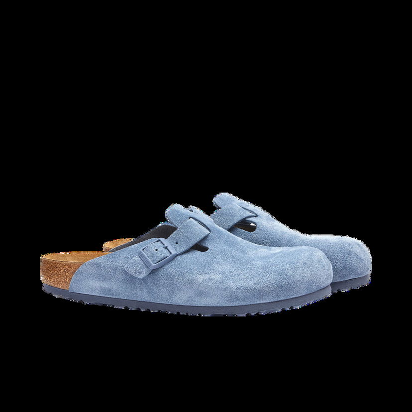 Кецове и обувки Birkenstock Boston Elemental Blue Suede Синьо | 1026769