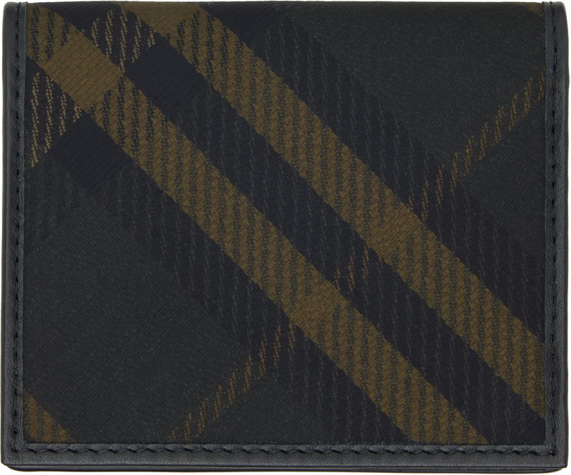 Портфейл Burberry Check Coin Card Holder Зелено | 8098460