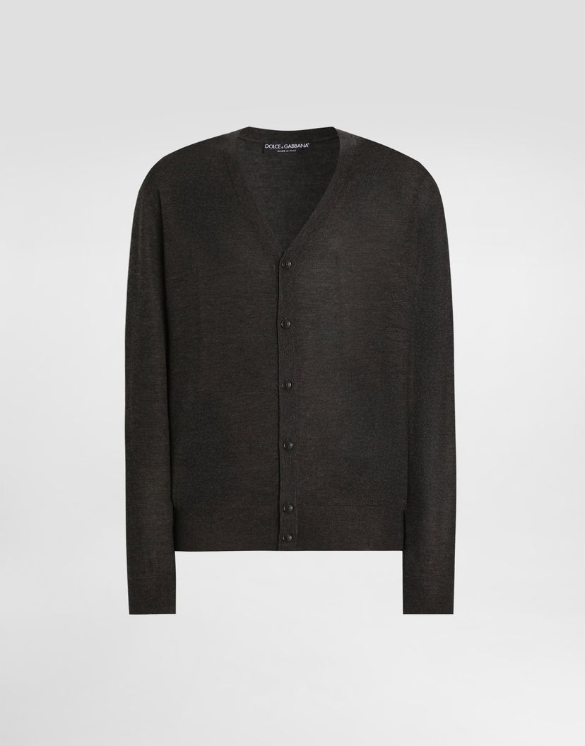 Пуловер Dolce & Gabbana Cashmere Cardigan With Buttons Сиво | GXV87TJBW05N1254