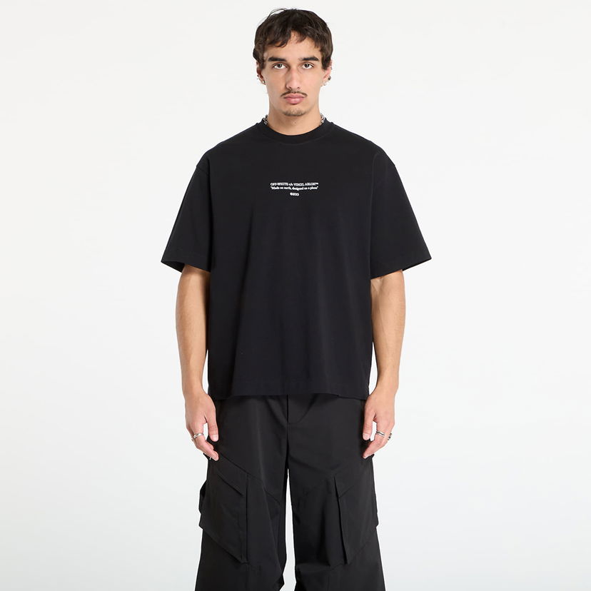 Тениска Off-White Off-White Statement Skate Short Sleeve T-Shirt Черно | OMAA120F25JER0111001