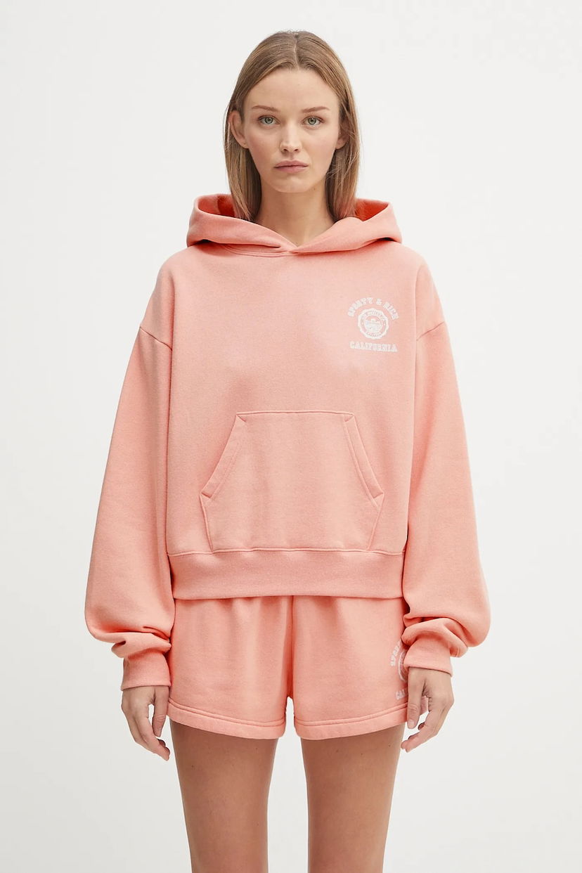 Суитчър Sporty & Rich Sporty & Rich California Emblem Soft Cropped Hoodie Розово | ST085625508P141
