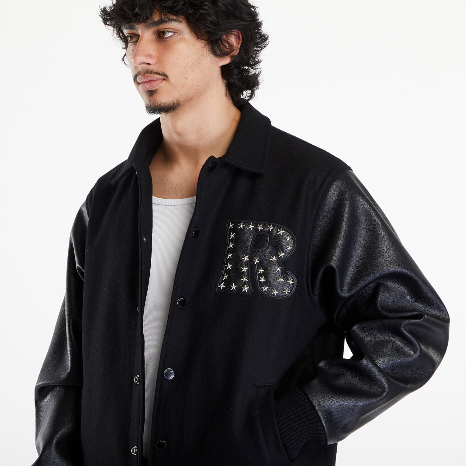 Яке RIPNDIP Rari Varsity Jacket Black Черно | RNDSPR24100, 1