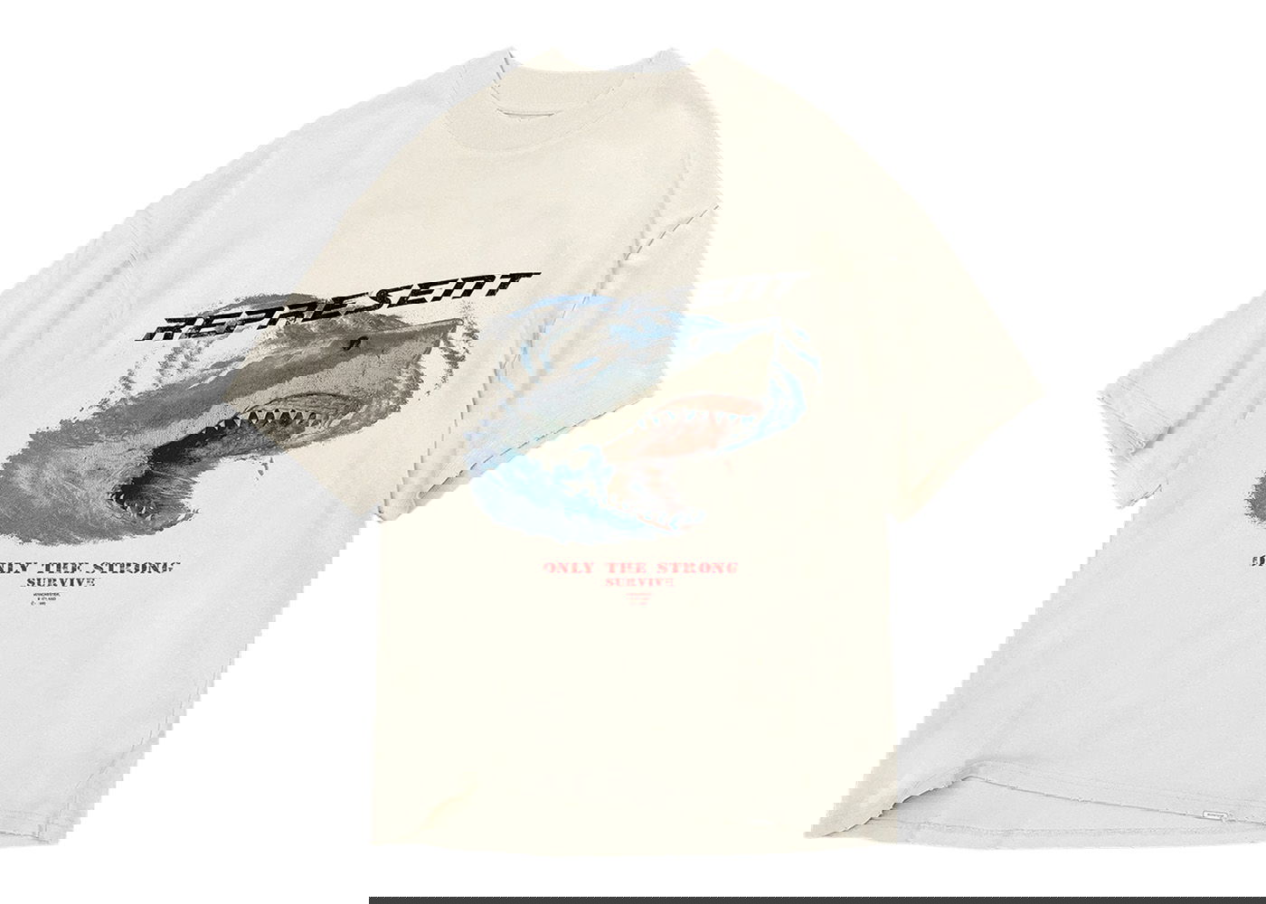 Тениска Represent Clo Represent Only The Strong Survive Shark T-Shirt Vintage White Бяло | M05073-02, 0