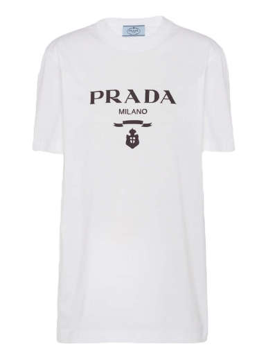 Тениска Prada Embroidered Jersey T-shirt Бяло | 35838R_10GN_F0009_S_162
