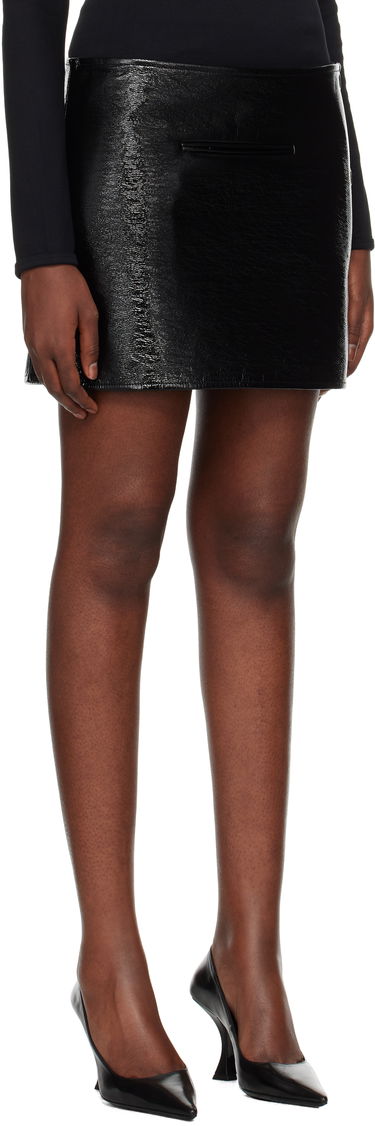 Пола Courrèges Vinyl Asymmetrical Miniskirt Черно | 424CJU204VY0014, 1