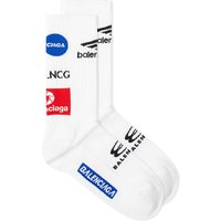 Чорапи Balenciaga League Socks Бяло | 767035-4D7B4-9000, 2