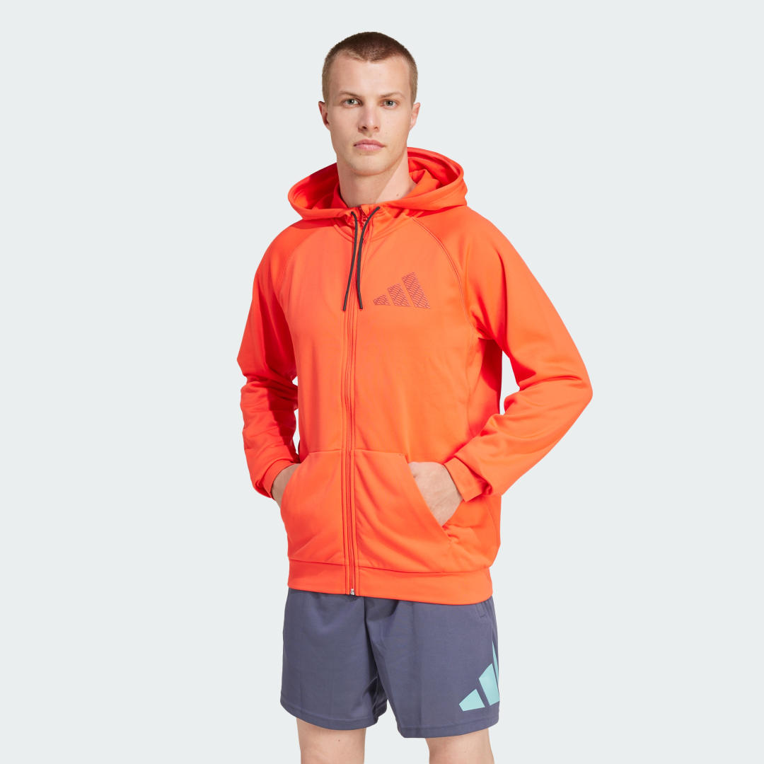 Суитчър adidas Performance Game and Go Training Full-Zip Hoodie Оранжево
 | IW8414, 0