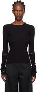Ann Demeulemeester Lyell Elbow Cutout Fitted Sweater