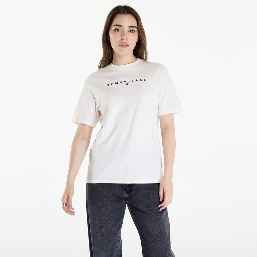 Тениска Tommy Hilfiger Relaxed New Linear Short Sleeve Tee Бежово | DW0DW17836 YBH