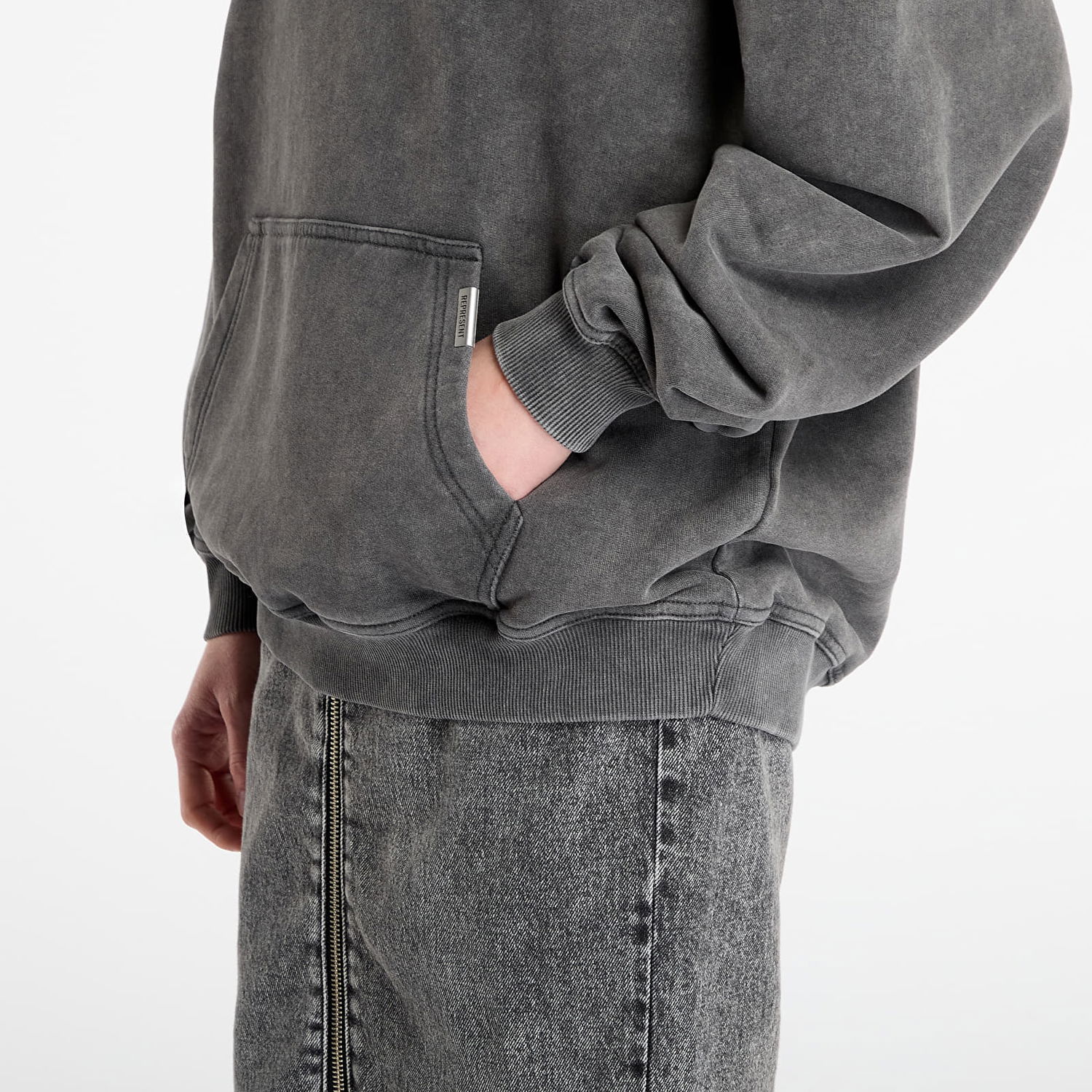 Суитчър Represent Clo Vintage Owners Club Script Hoodie Сиво | OCM41200-47, 1