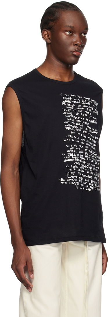 Потник Ann Demeulemeester Sleeveless High Comfort Graphic Print Tank Top Черно | 2301-M-JTO25-13-FA206-099, 1
