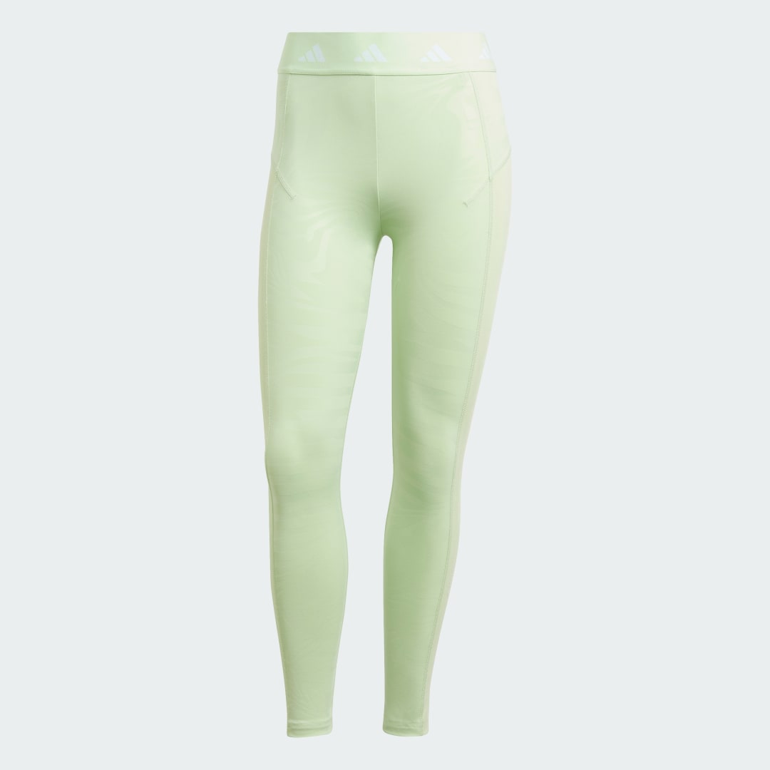 Клинове adidas Performance Techfit Printed 7/8 Leggings Зелено | IR5643, 1
