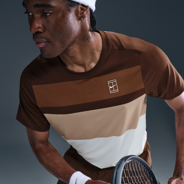 Тениска Nike NikeCourt Advantage Tennis T-Shirt Кафяво | FZ9845-259, 2