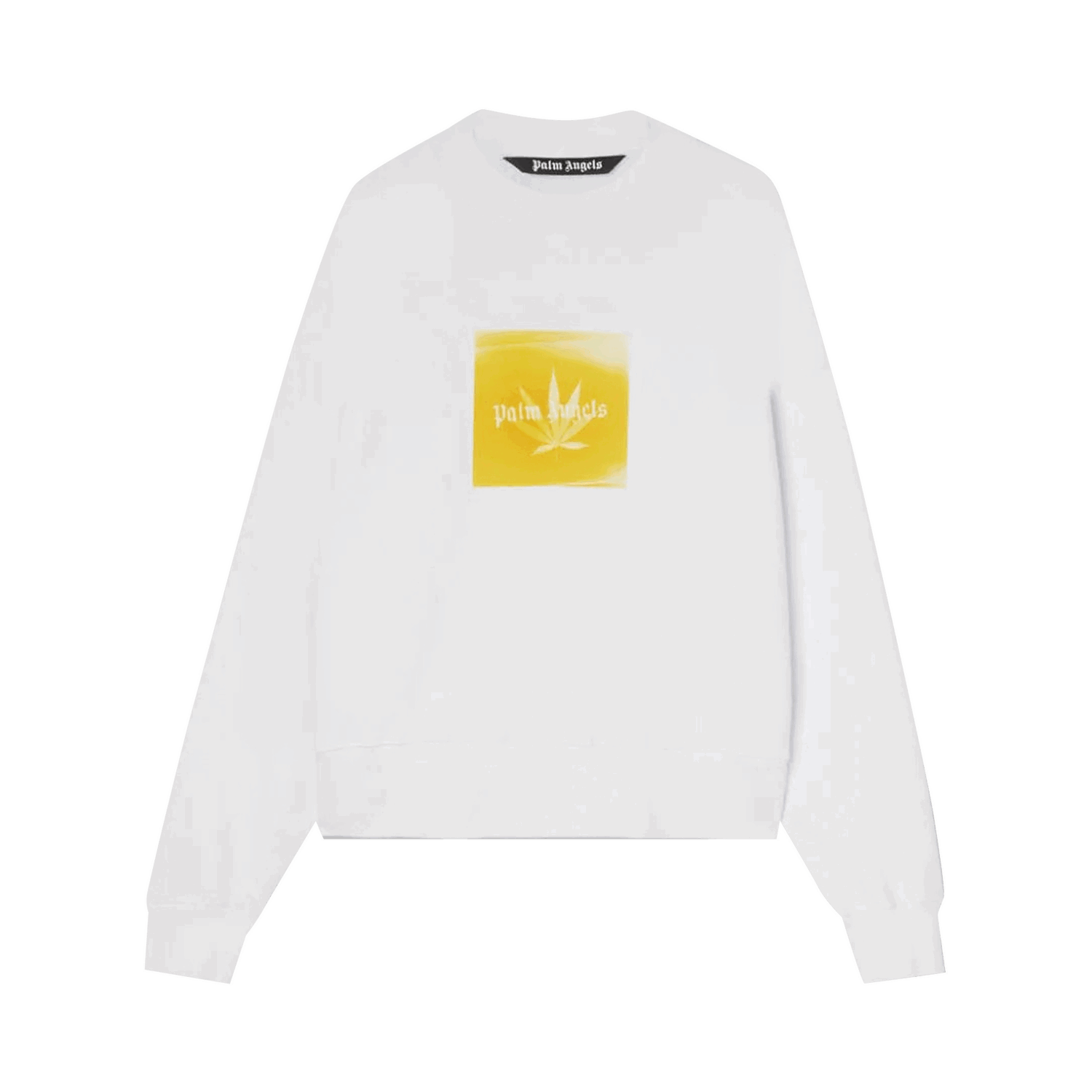 Пуловер Palm Angels Leaf Crewneck Бяло | PMBA026S22FLE0020118, 0
