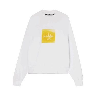 Пуловер Palm Angels Leaf Crewneck Бяло | PMBA026S22FLE0020118, 0