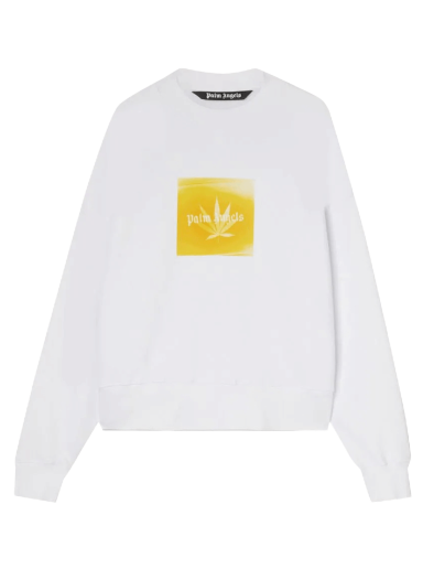 Пуловер Palm Angels Leaf Crewneck Бяло | PMBA026S22FLE0020118