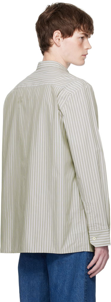 Риза A.P.C. A.P.C. Theon Striped Band Collar Shirt Зелено | COHJJ-H12631, 2