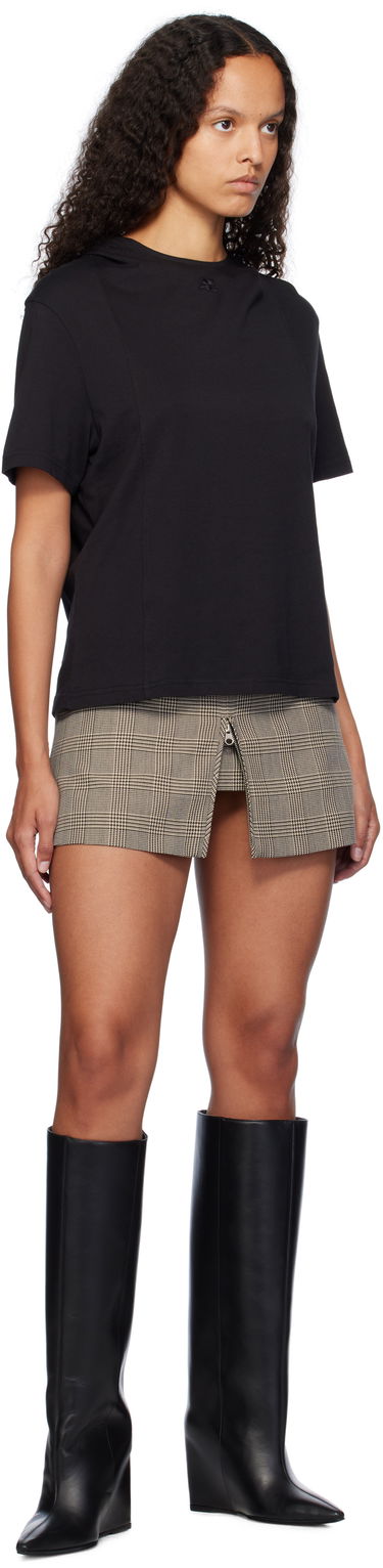 Пола Courrèges Tailored Prince Of Wales Miniskirt Кафяво | 324CJU180PL0166, 4