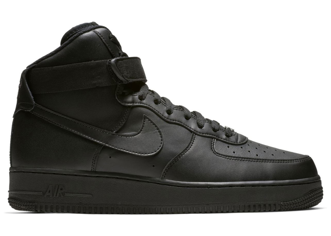 Кецове и обувки Nike Air Force 1 High 07 Triple Black Черно | CW2290-001, 0