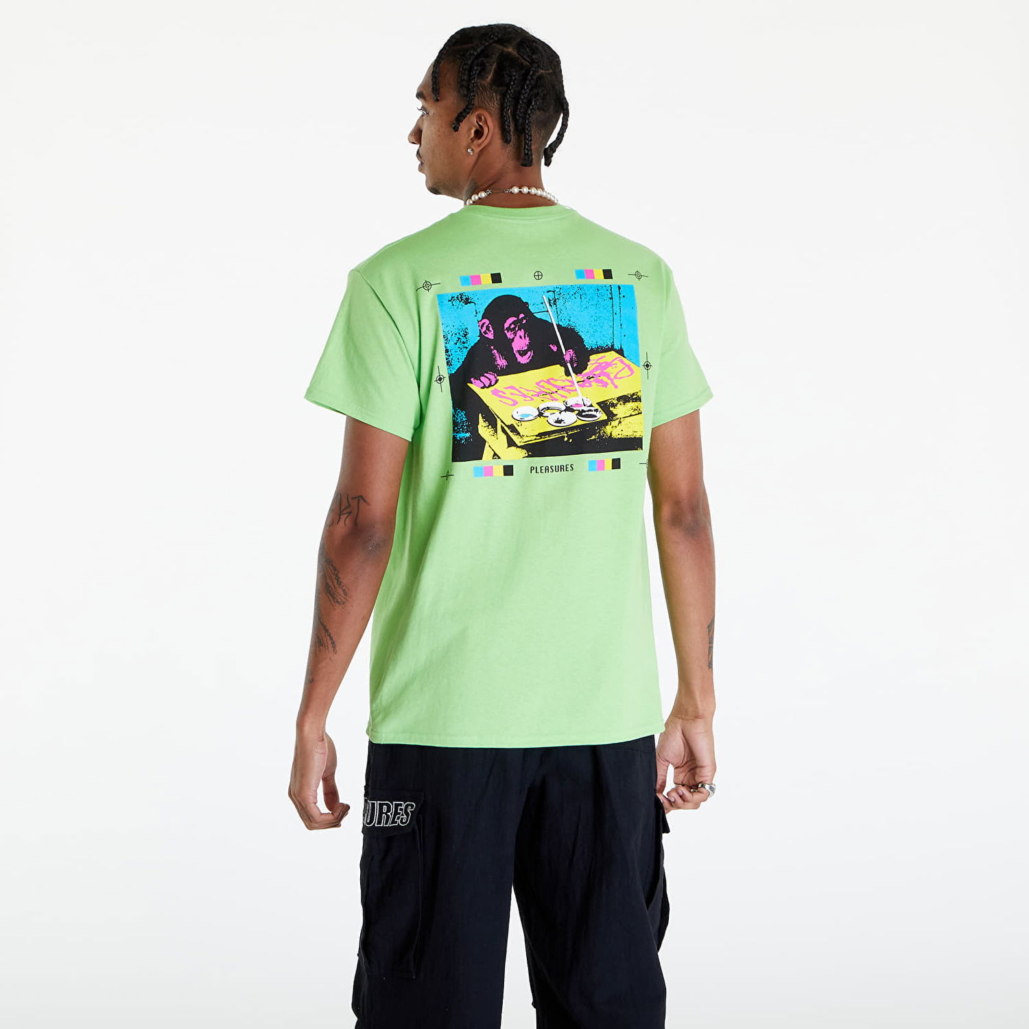 Тениска Pleasures Cmyk T-Shirt Зелено | P24SP051 LIME, 1