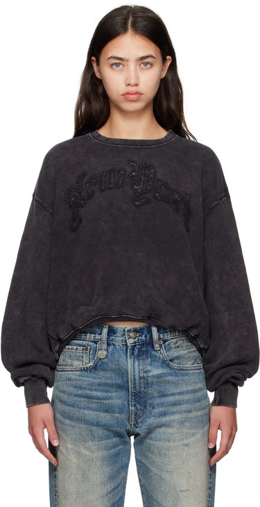 Суитчър R13 R13 'New York' Balloon Crewneck Sweatshirt Черно | R13WK260-K001O, 0