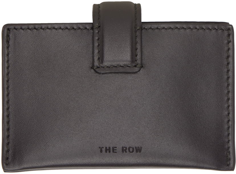 Портфейл The Row Leather Multi Card Holder Черно | W1335-L60