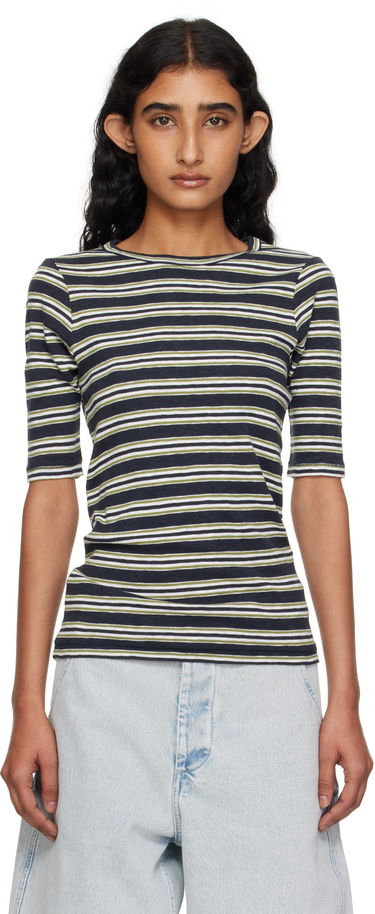 Тениска YMC YMC Striped Tee Тъмно синьо | Q6YMK, 0