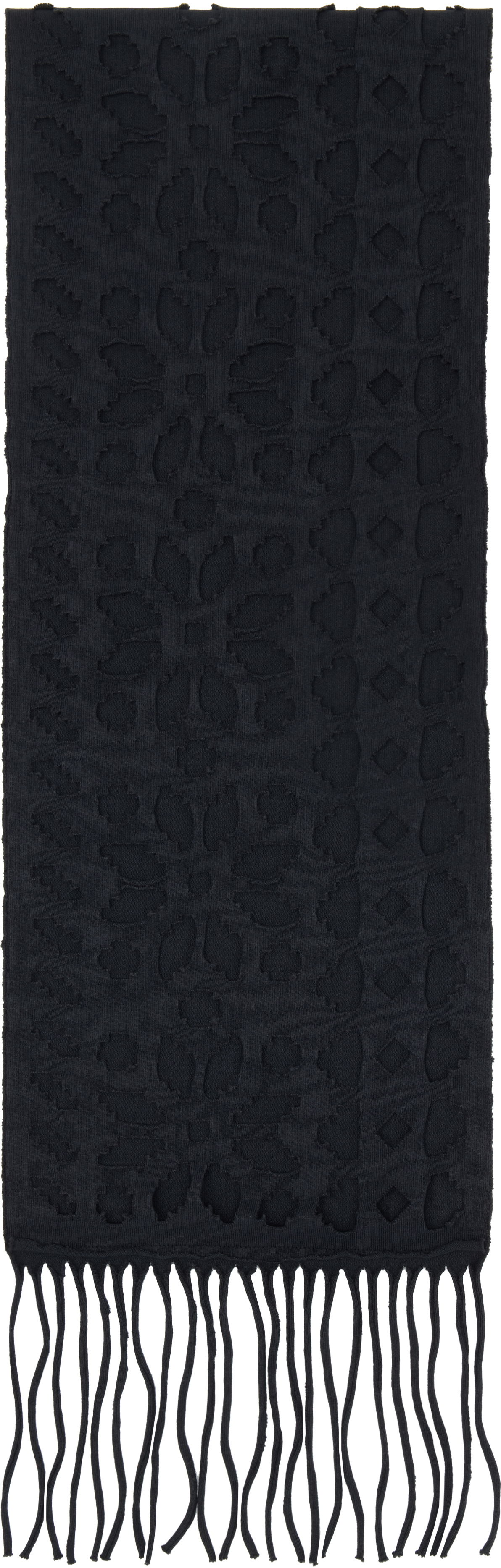 Шал OUR LEGACY Our Legacy Tore Fringed Scarf Черно | A4258TC, 0