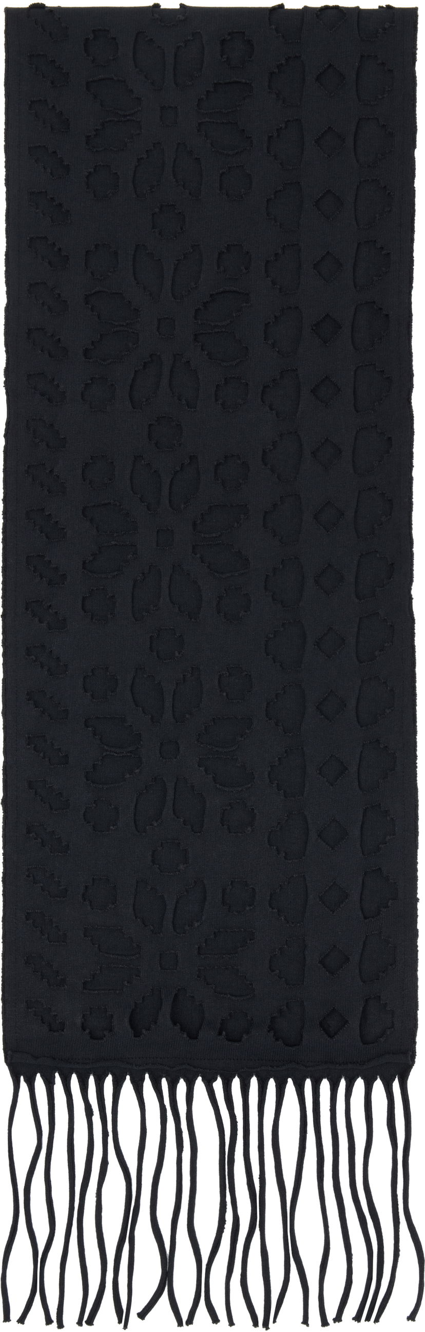 Шал OUR LEGACY Our Legacy Tore Fringed Scarf Черно | A4258TC