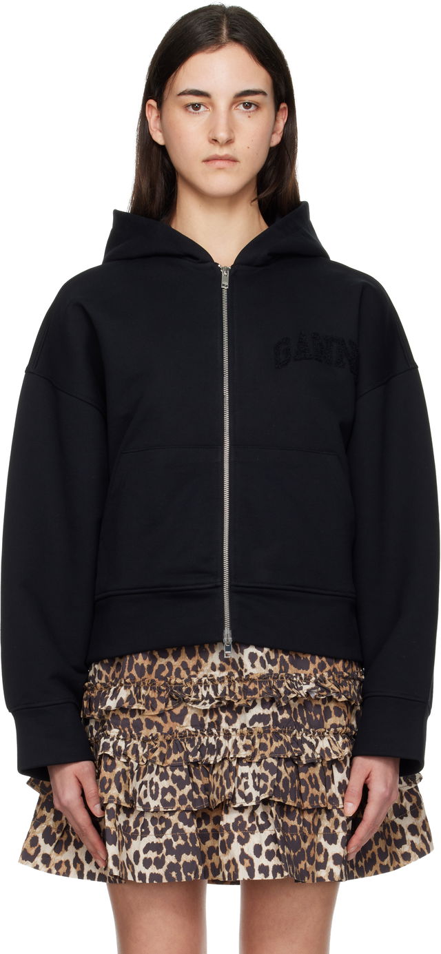 GANNI Two-way Zip Hoodie