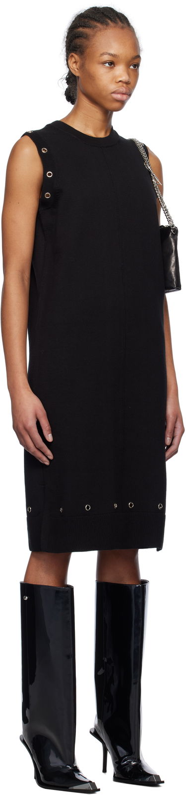 Pокля We11done We11done Eyelet Knit Mini Dress Черно | WD-KD0-25-660-W-BK, 1