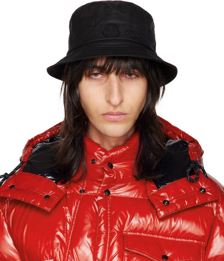 Шапка Moncler Genius 2 1952 Waxed Bucket Hat Черно | H20923B00022M2146, 0