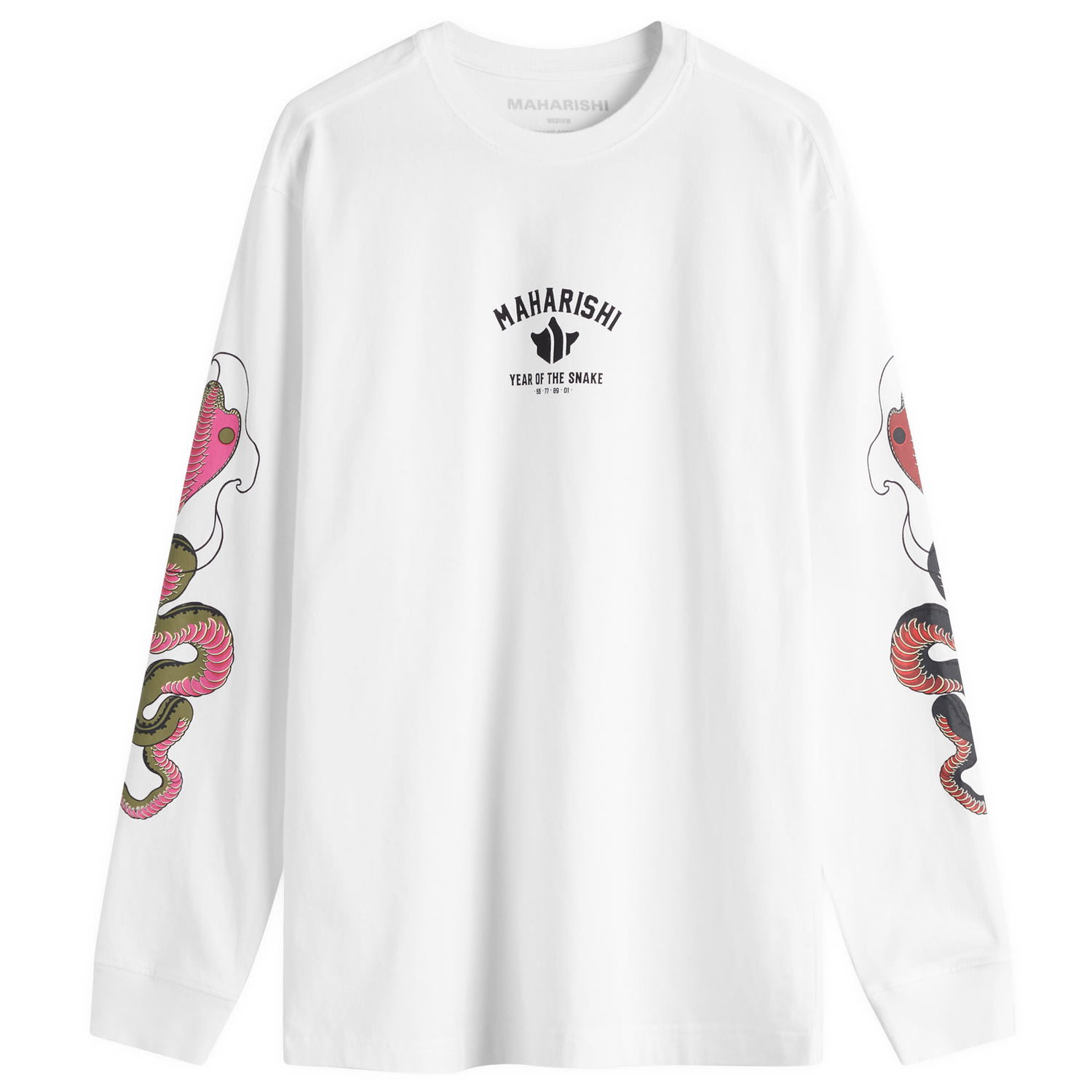 Тениска Maharishi Maharishi Year Of The Snake Duality Long Sleeve T-Shirt, Size M Бяло | 1452-WHT, 1